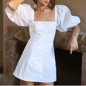 Danielle Bernstein Puff Sleeve Mini Dress Size 6 NWT